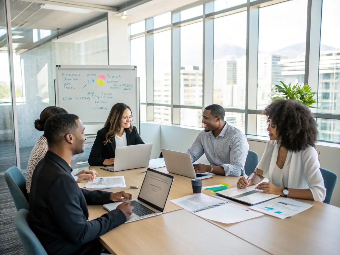 A photograph capturing a diverse group of entrepreneurs actively participating in a workshop session at the Linkedup Freedom Summit, showcasing hands-on learning and collaboration.